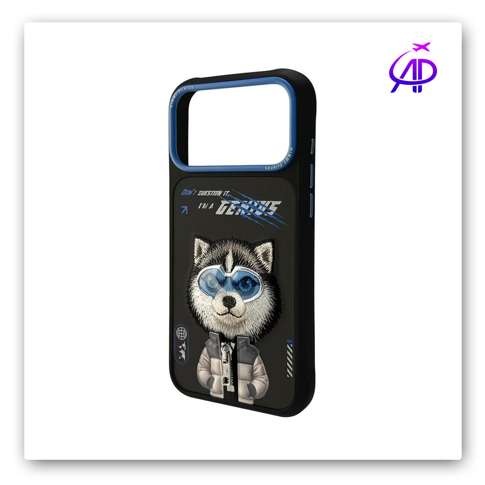 Nimmy Friends Husky "Genius" Black and Blue Magnetic Case