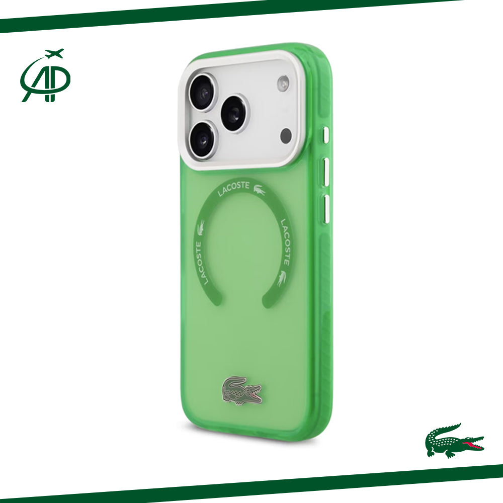 Lacoste Translucent Neon Green Magnetic Case