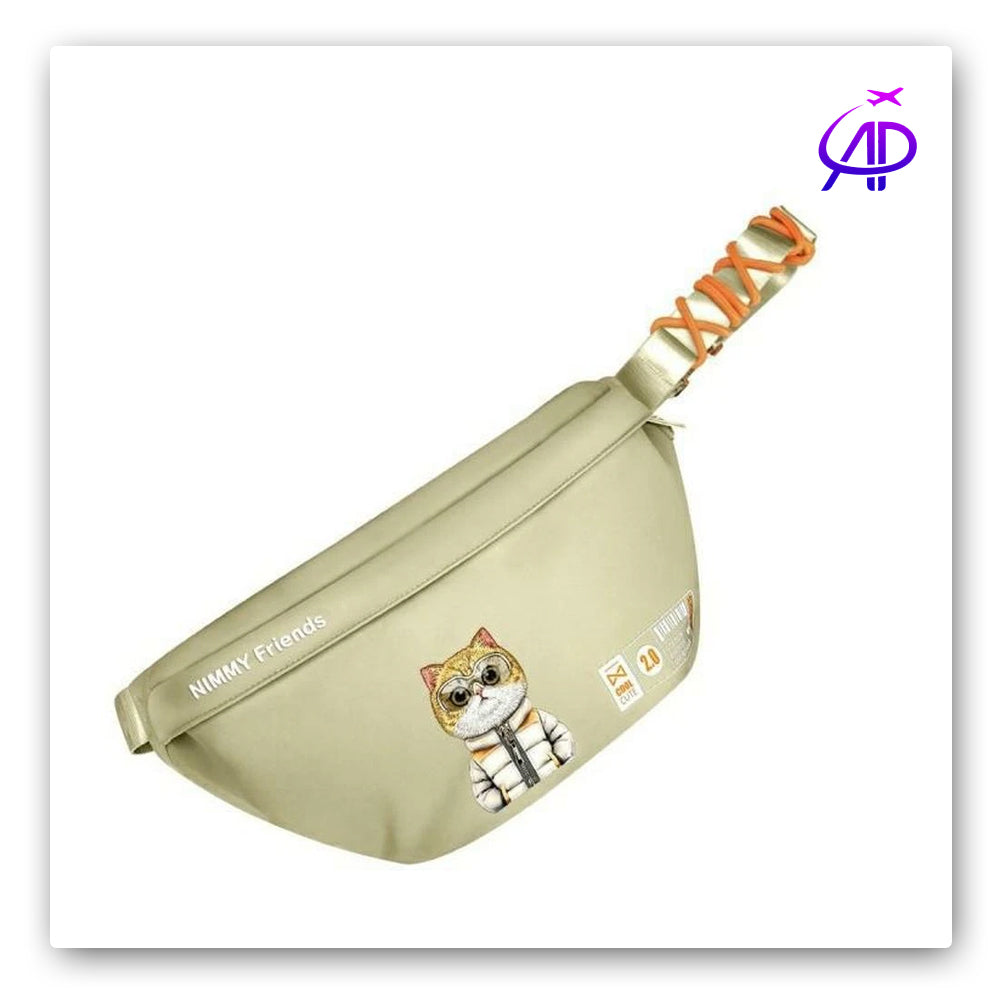 Nimmy Friends Streetwear Crossbody/Waist Bag - Cute Cat Design