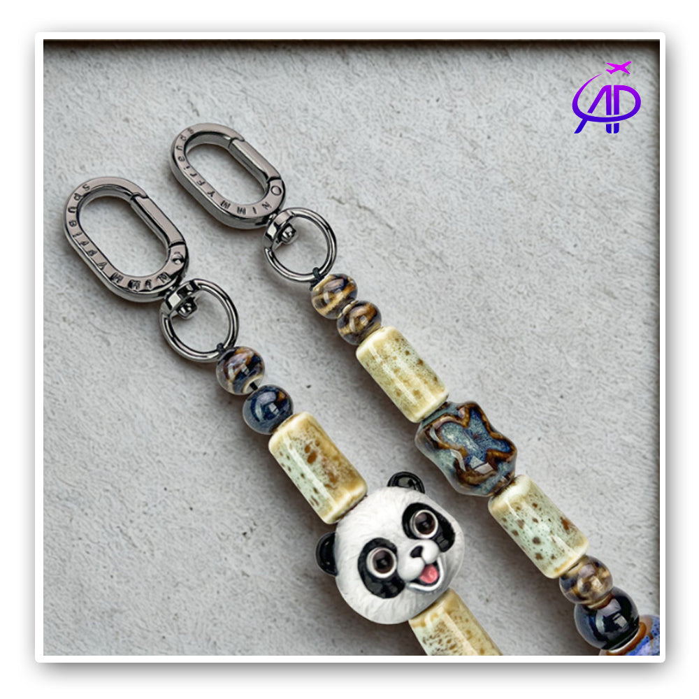 Nimmy Friends 'Panda Power' Beaded Phone Chain & Accessory Charm