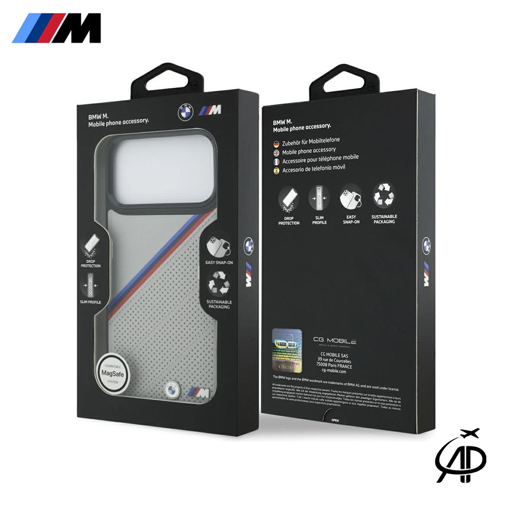 BMW Originals Carbon Tricolor Stripe Magsafe Mobile case for iphone 17 Series