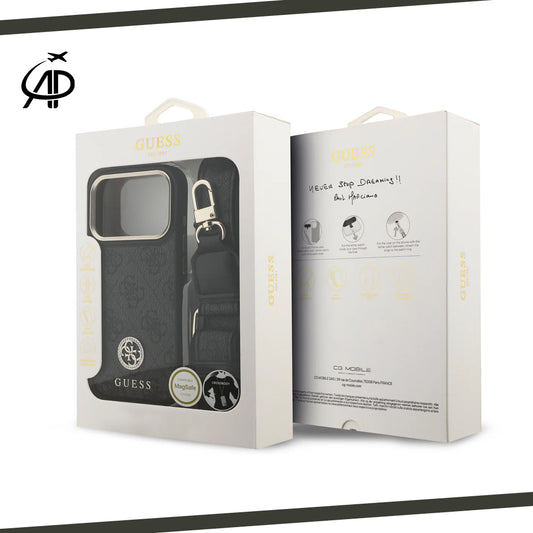 Luxurious Guess Crossbody Case Set with 4G Logo and Gold Accents