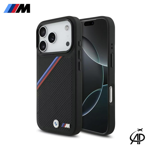 BMW Originals Carbon Tricolor Stripe Magsafe Mobile case for iphone 17 Series