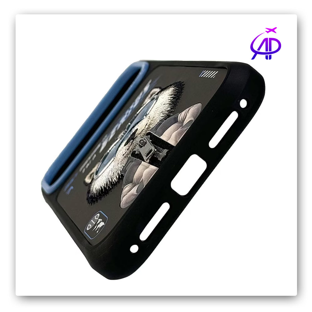 Nimmy Friends Husky "Genius" Black and Blue Magnetic Case