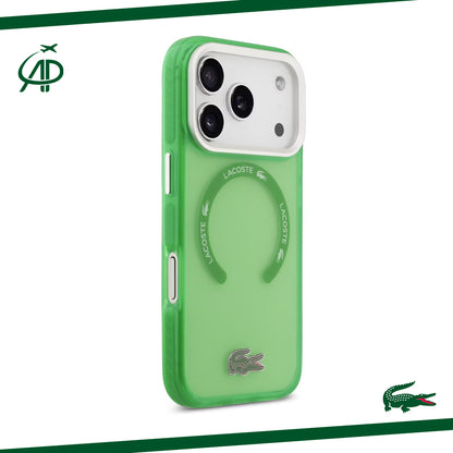 Lacoste Translucent Neon Green Magnetic Case