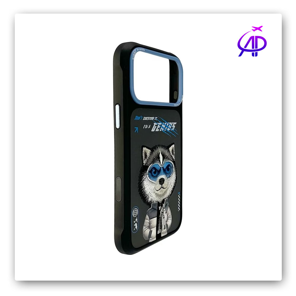 Nimmy Friends Husky "Genius" Black and Blue Magnetic Case