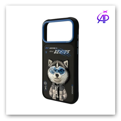 Nimmy Friends Husky "Genius" Black and Blue Magnetic Case