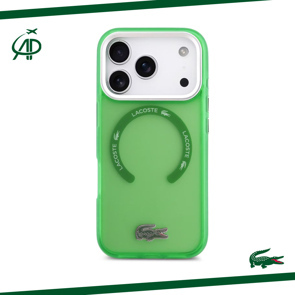 Lacoste Translucent Neon Green Magnetic Case