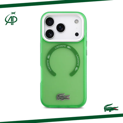 Lacoste Translucent Neon Green Magnetic Case