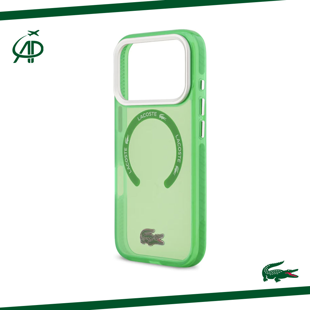 Lacoste Translucent Neon Green Magnetic Case