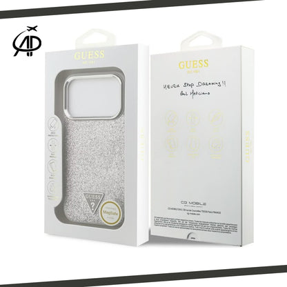Guess Glitter Fabric iPhone Case
