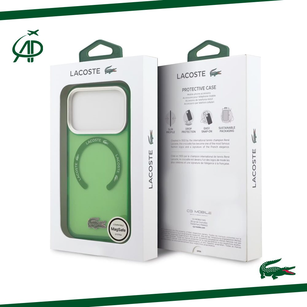 Lacoste Translucent Neon Green Magnetic Case