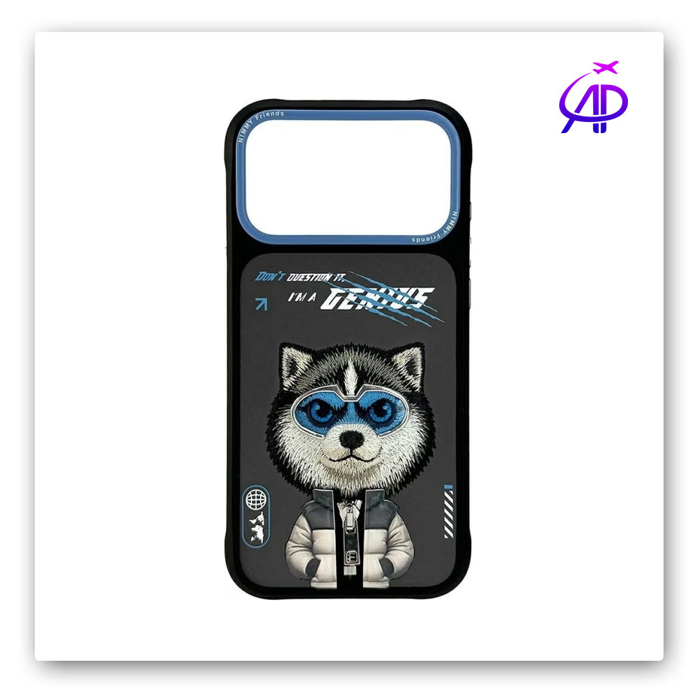 Nimmy Friends Husky "Genius" Black and Blue Magnetic Case
