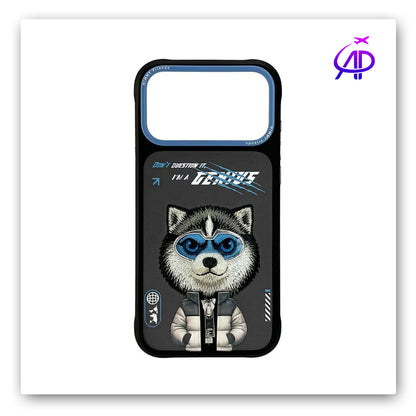 Nimmy Friends Husky "Genius" Black and Blue Magnetic Case