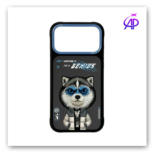Nimmy Friends Husky "Genius" Black and Blue Magnetic Case