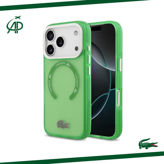 Lacoste Translucent Neon Green Magnetic Case