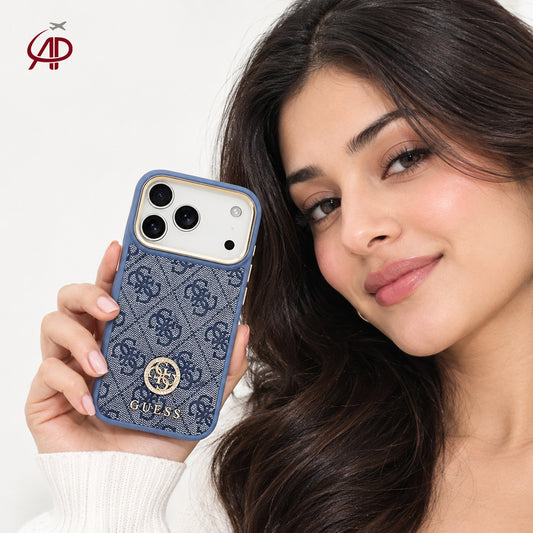 GUESS Blue Denim 4G Monogram Case