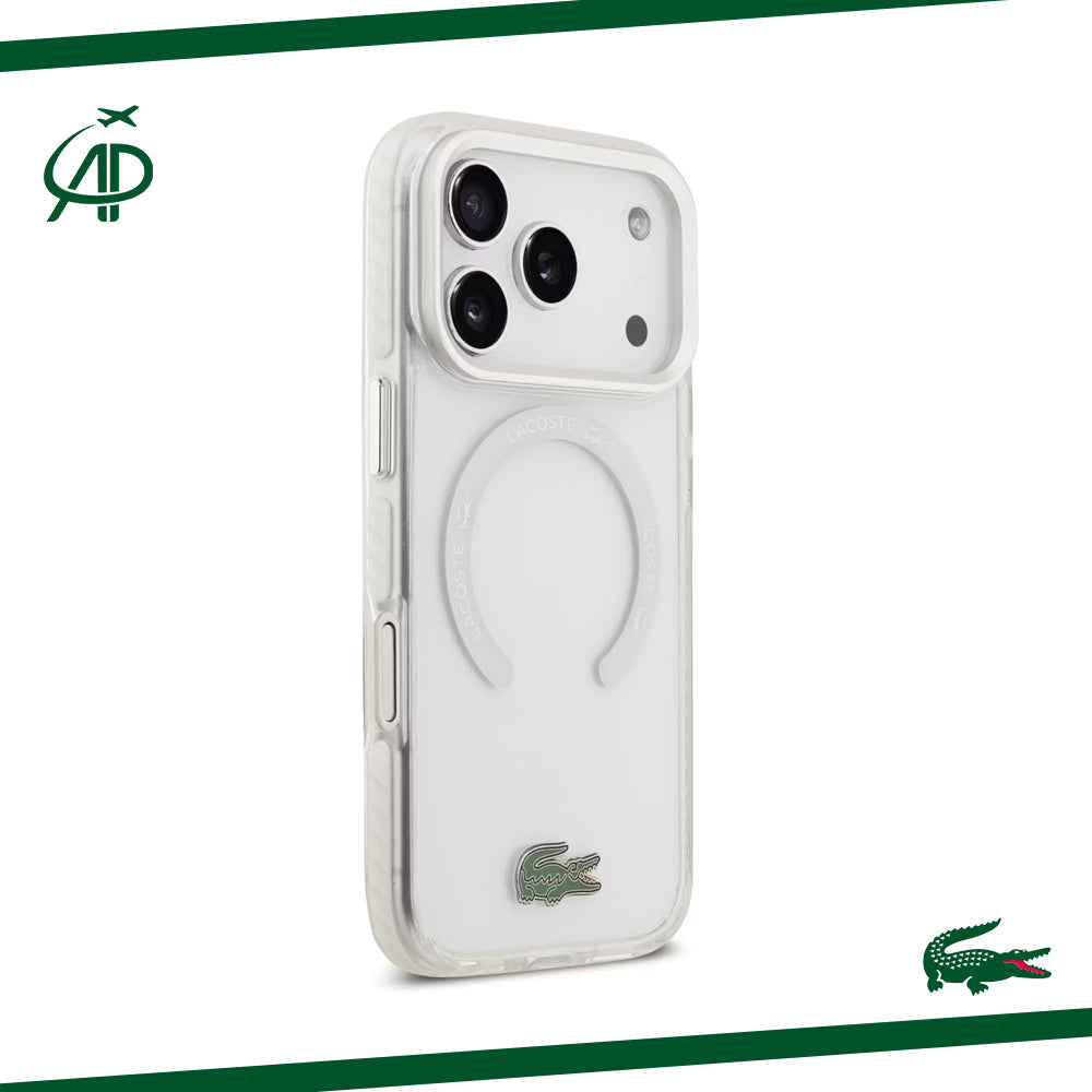 Lacoste Crystal Clear Magnetic Case with White Ring