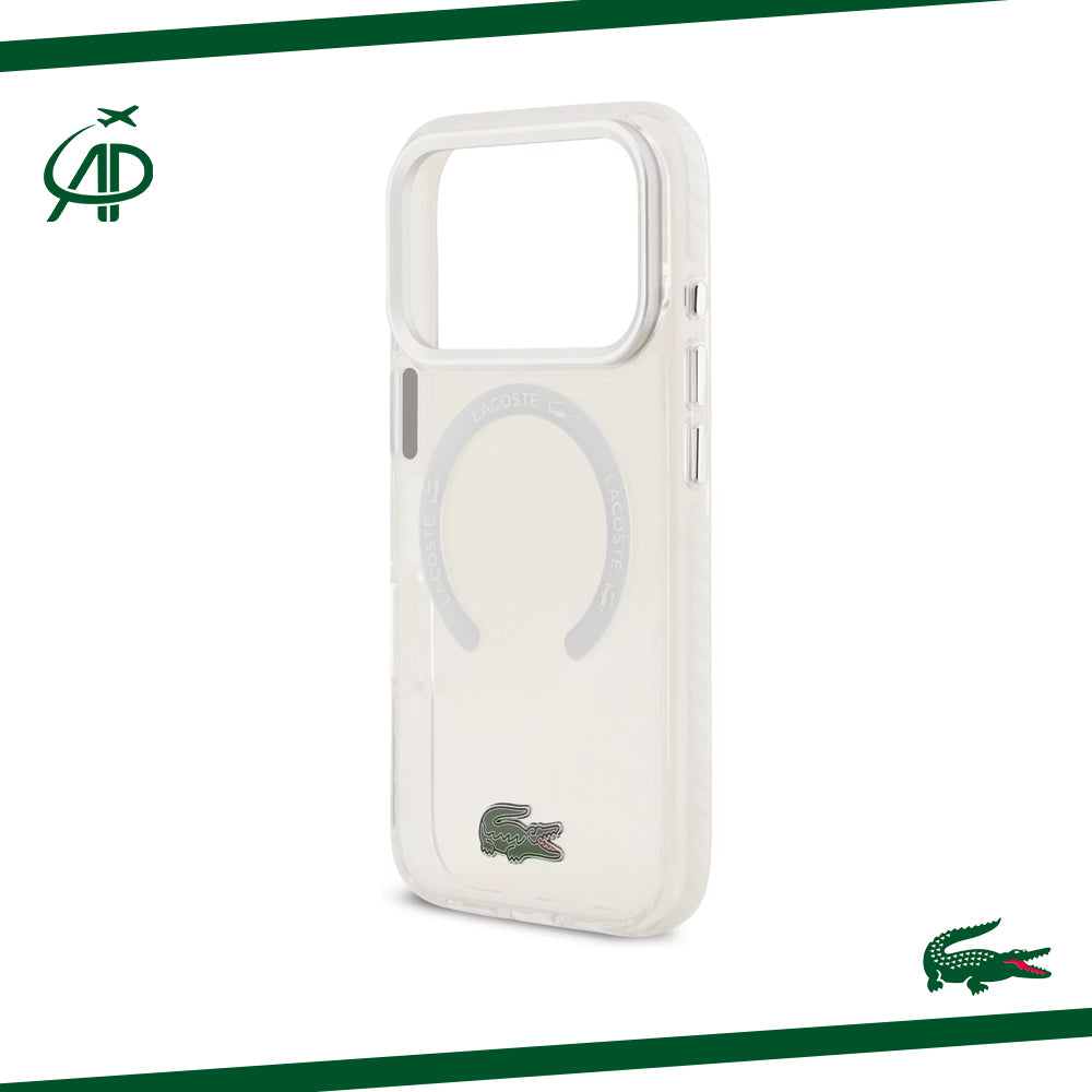 Lacoste Crystal Clear Magnetic Case with White Ring