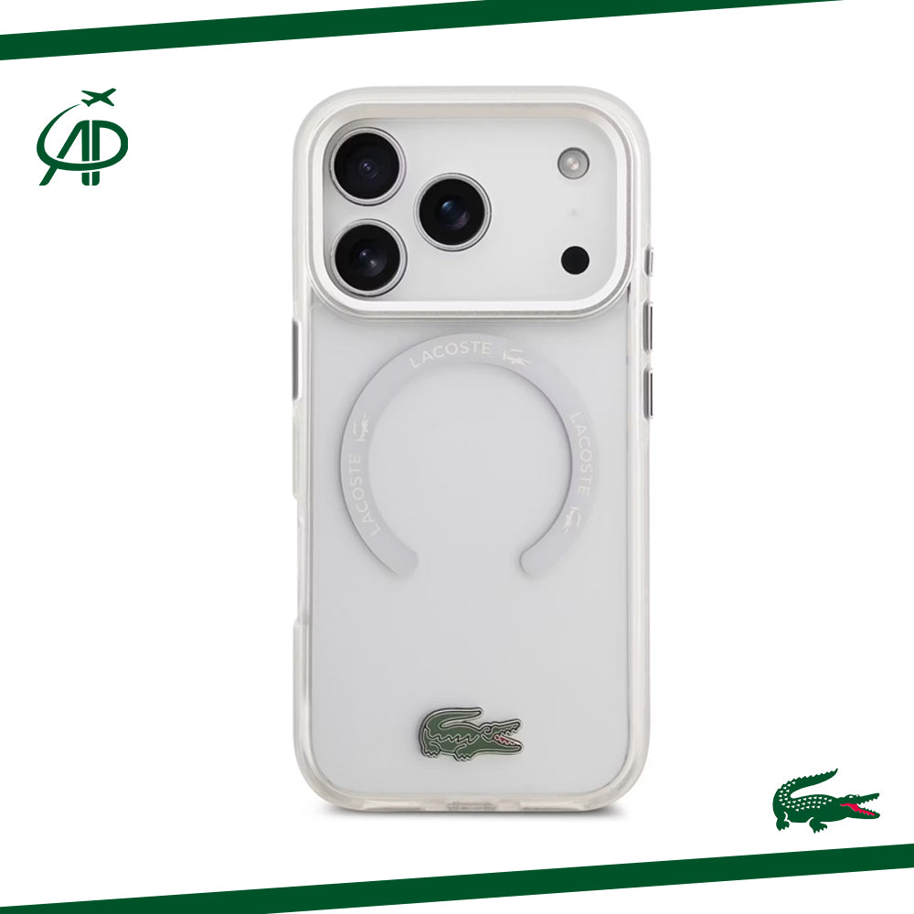 Lacoste Crystal Clear Magnetic Case with White Ring