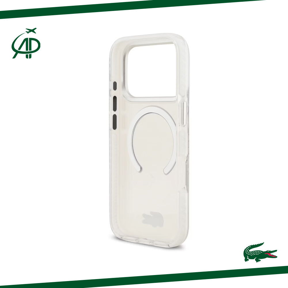 Lacoste Crystal Clear Magnetic Case with White Ring