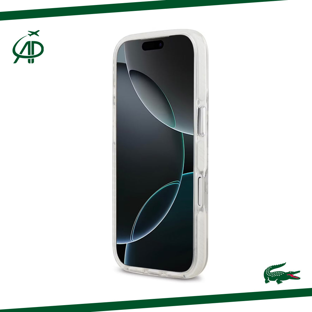 Lacoste Crystal Clear Magnetic Case with White Ring