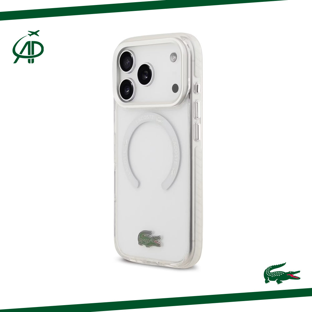 Lacoste Crystal Clear Magnetic Case with White Ring