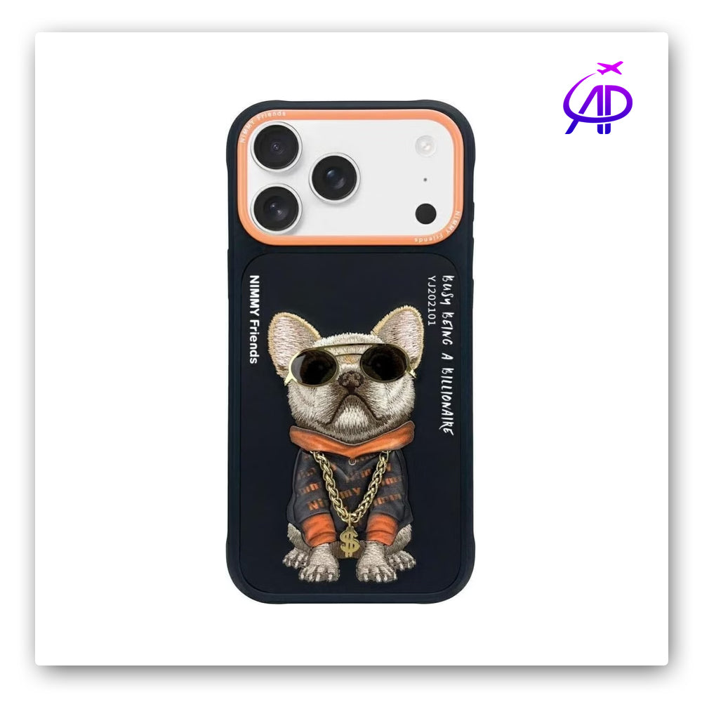 Nimmy Friends Billionaire Frenchie Gold Chain Magnetic Case
