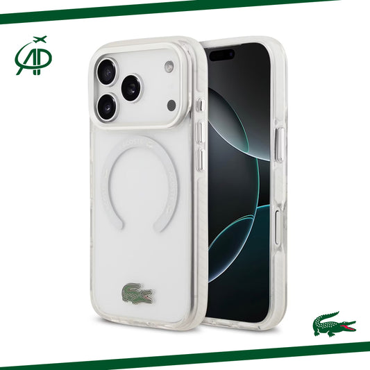 Lacoste Crystal Clear Magnetic Case with White Ring