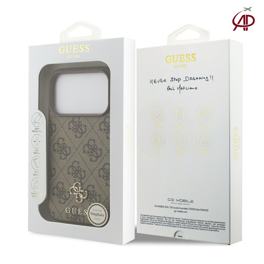 GUESS Brown 4G Monogram Canvas Case