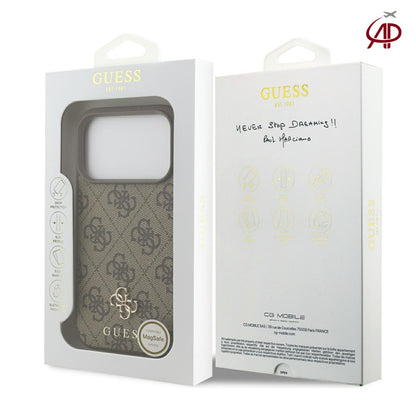GUESS Brown 4G Monogram Canvas Case