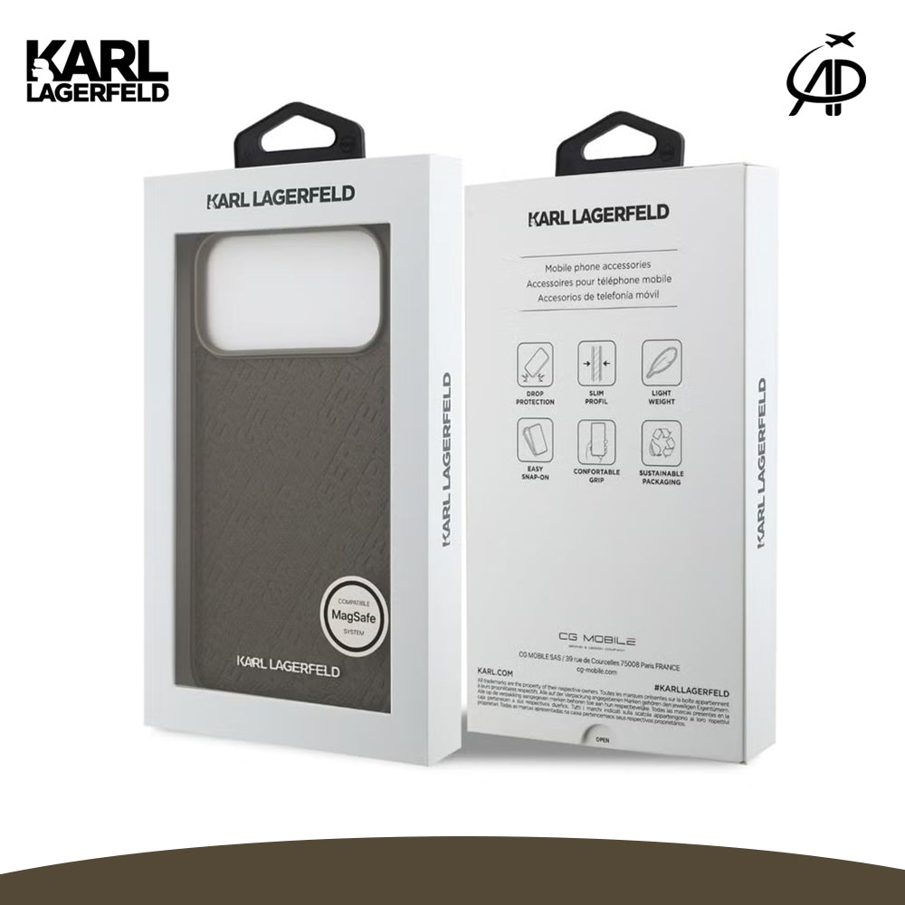 Karl Lagerfeld Embossed Monogram Phone Case