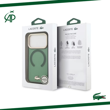 Lacoste Translucent Deep Green Magnetic Case with Gold Accents