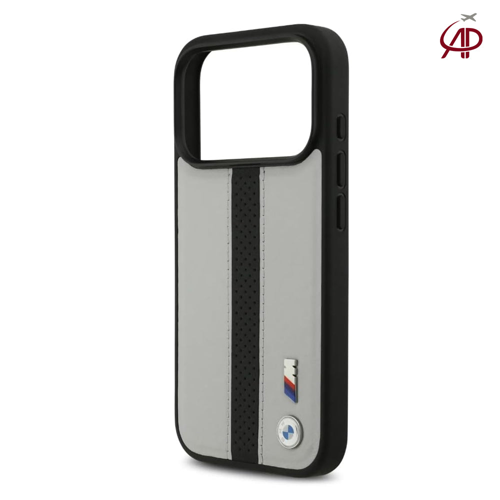 BMW M Motorsport Off-White & Black Perforated Leather Case