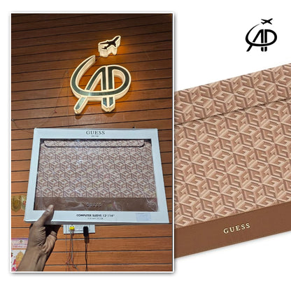 Guess 13"/14" Computer Sleeve - 4G Cube Logo Pattern