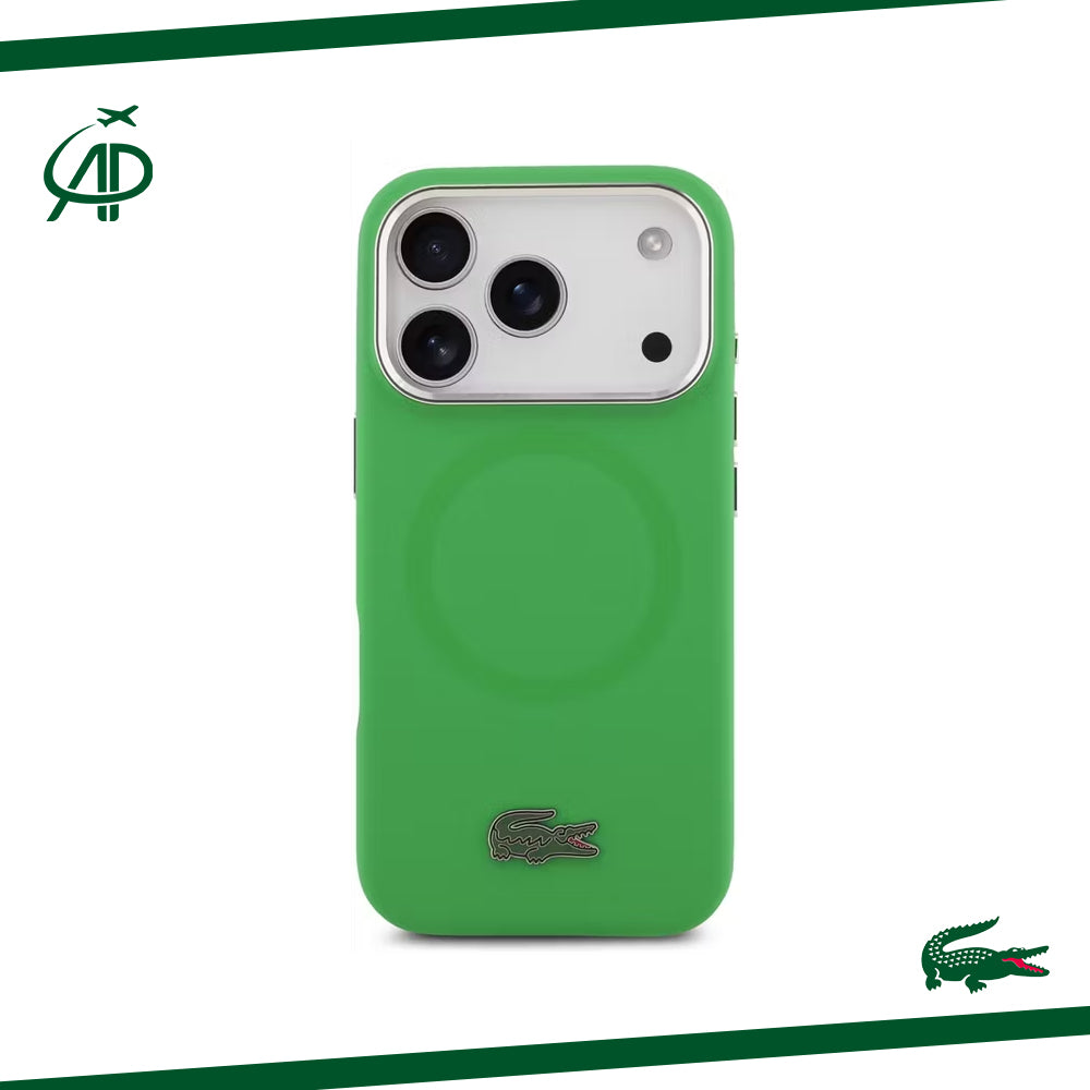 Lacoste Matte Black Magnetic Case with Croc Logo