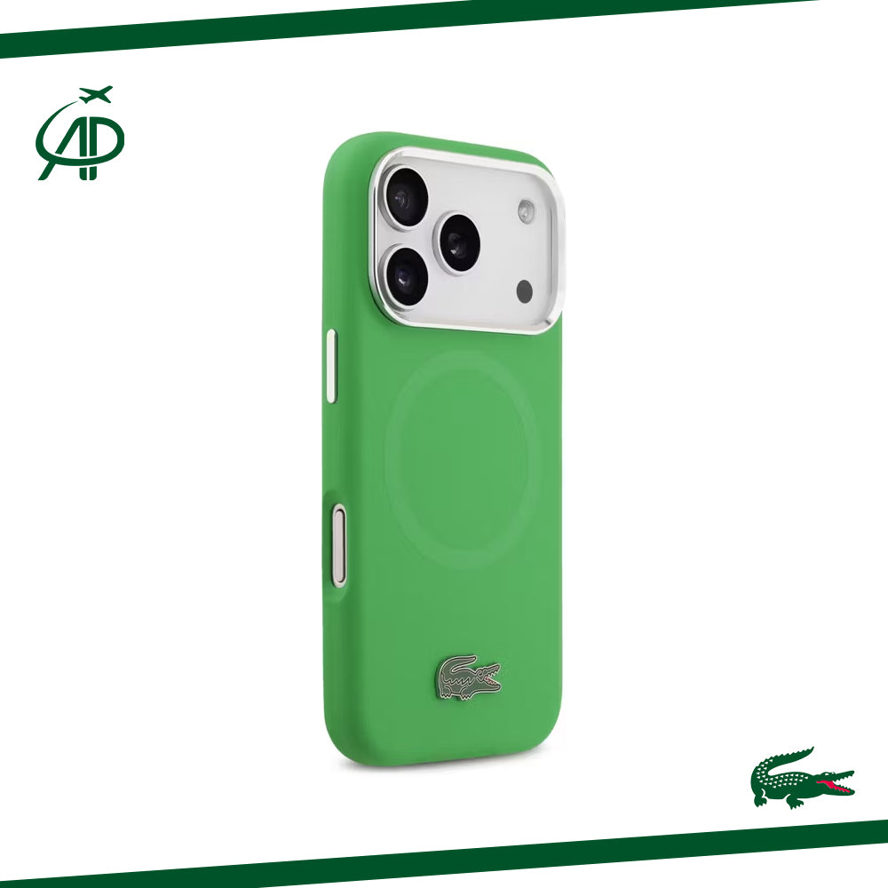 Lacoste Matte Black Magnetic Case with Croc Logo