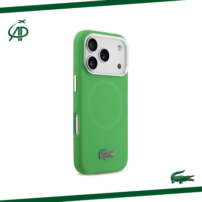 Lacoste Matte Black Magnetic Case with Croc Logo