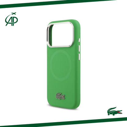 Lacoste Matte Black Magnetic Case with Croc Logo