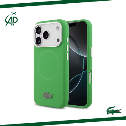 Lacoste Matte Black Magnetic Case with Croc Logo