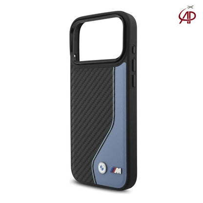 BMW M Motorsport Carbon Fiber & Slate Blue Leather Case