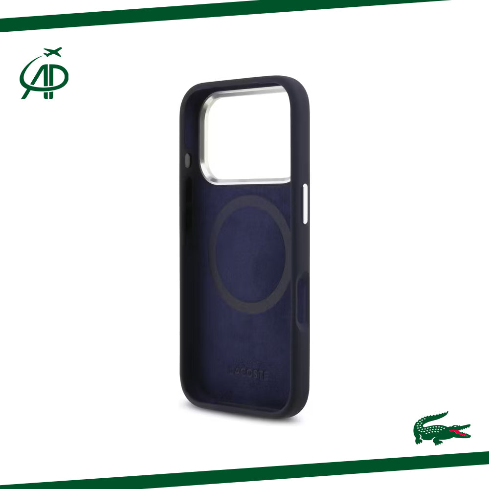 Lacoste Matte Black Magnetic Case with Croc Logo