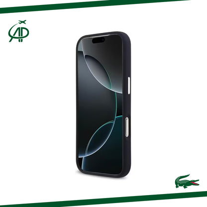 Lacoste Matte Black Magnetic Case with Croc Logo