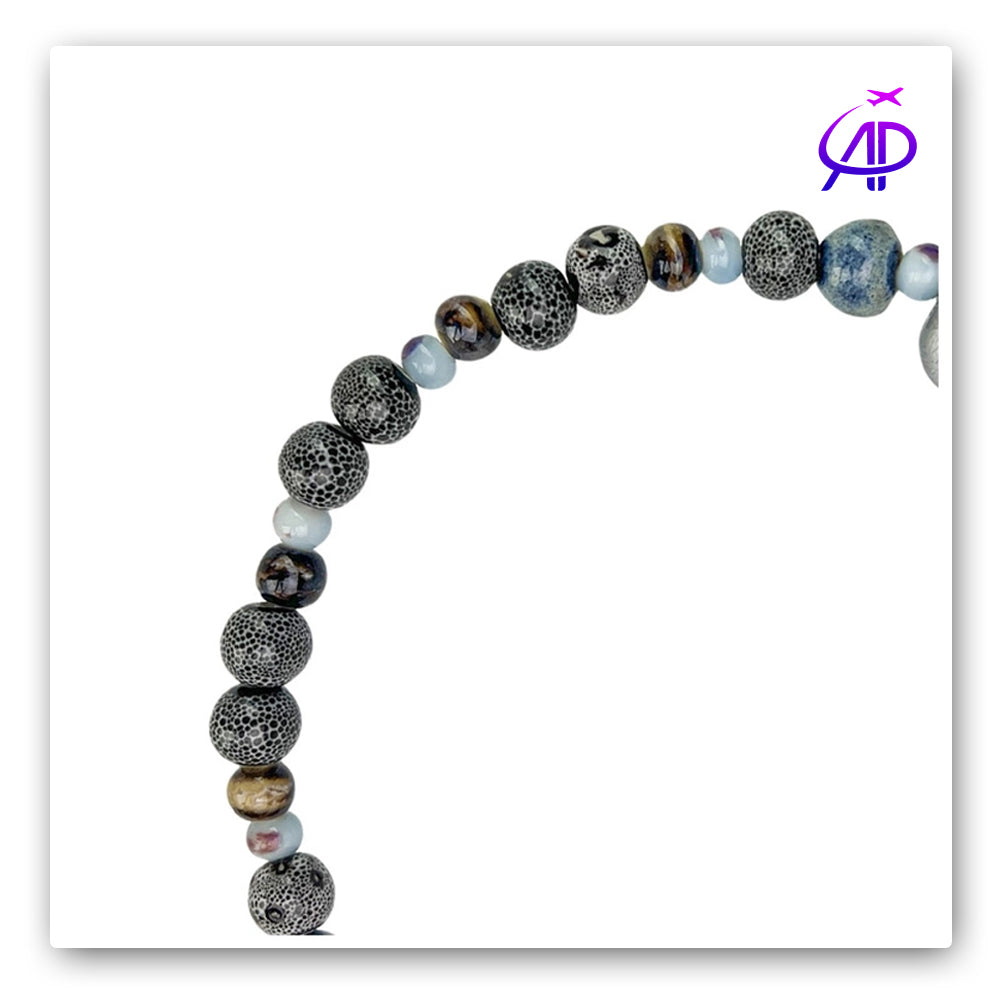 Nimmy Friends 'Cool Cat' Beaded Accessory Chain - Dark Tones & Metallic Accents