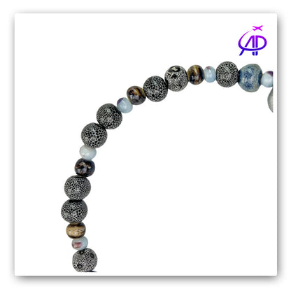 Nimmy Friends 'Cool Cat' Beaded Accessory Chain - Dark Tones & Metallic Accents