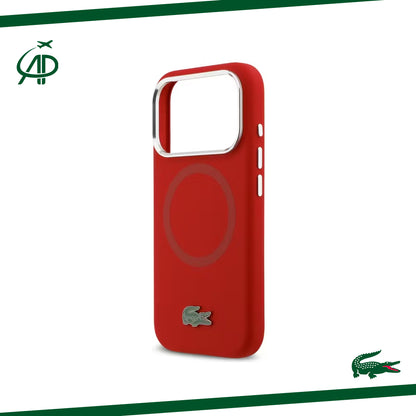 Lacoste Matte Black Magnetic Case with Croc Logo