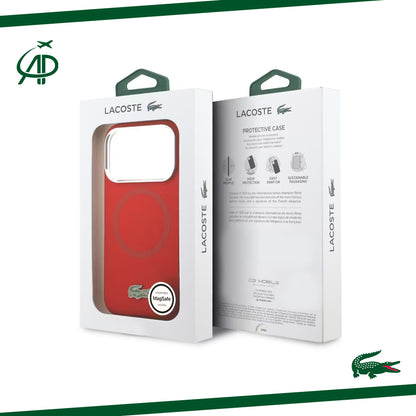 Lacoste Matte Black Magnetic Case with Croc Logo