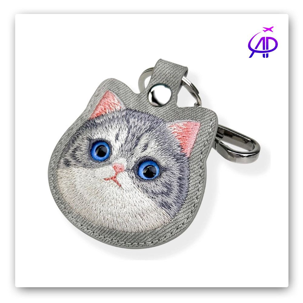 Nimmy Friends 'Blue-Eyed Kitten' Embroidered Keychain/Bag Charm