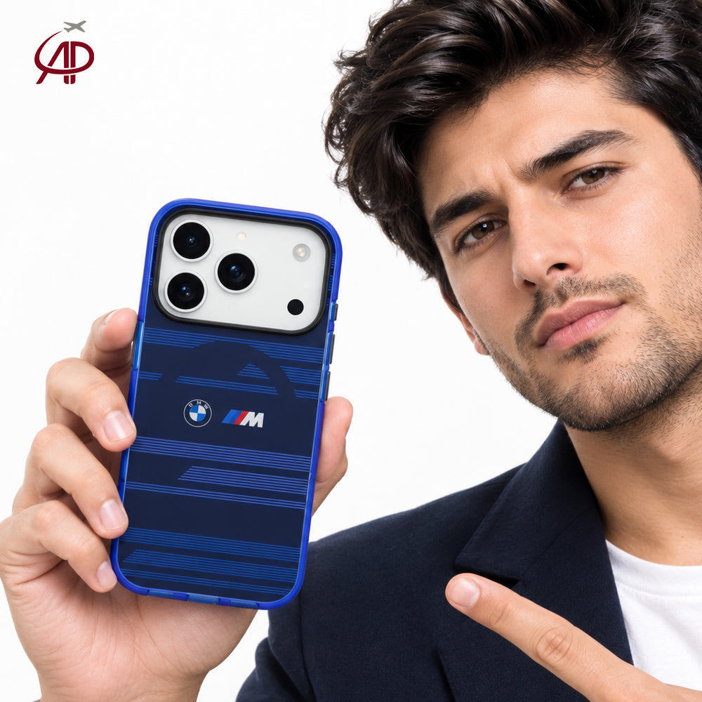 BMW M Motorsport Translucent Blue Stripe Case