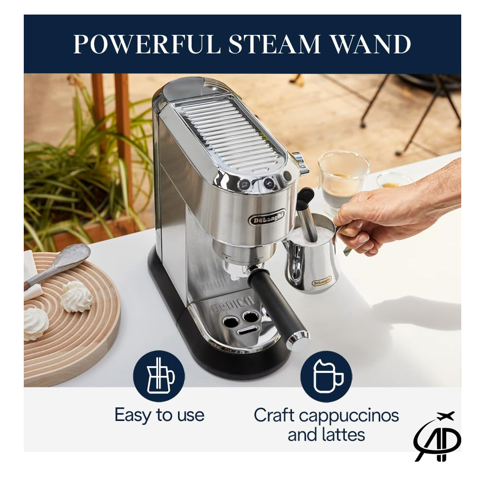 De'Longhi Dedica Espresso Machine | Slim Design, Silver